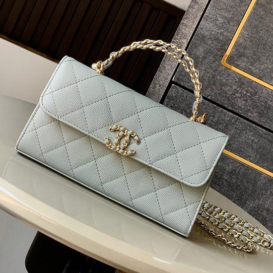 Chanel Phone Holder with Chain Light Grey AP3238