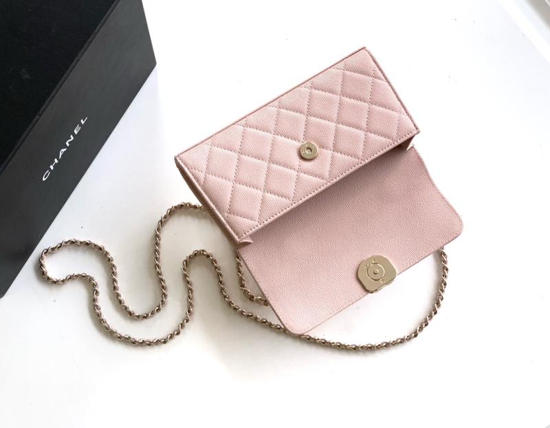 Chanel Phone Holder with Chain Pink AP3238