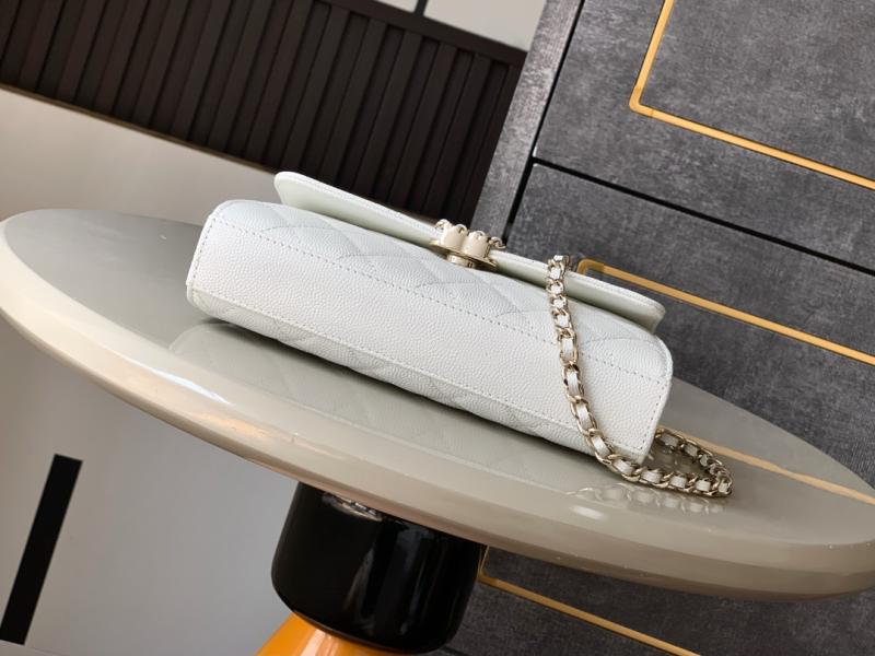 Chanel Phone Holder with Chain White AP3238