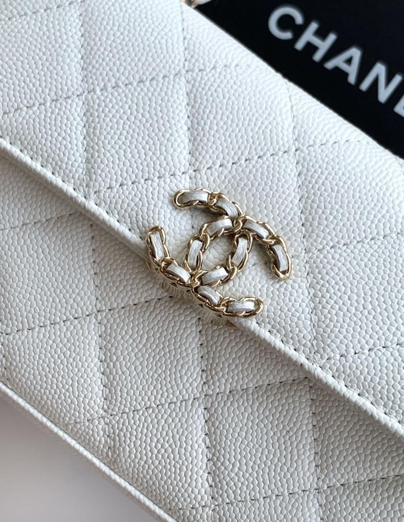 Chanel Phone Holder with Chain White AP3238