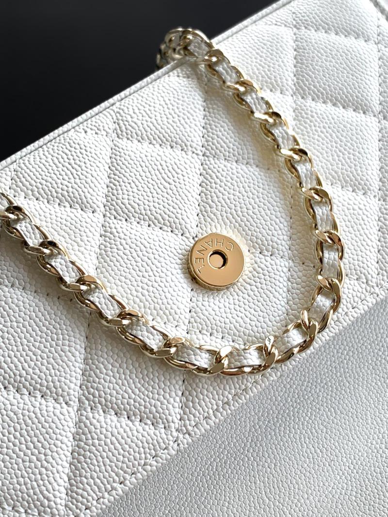 Chanel Phone Holder with Chain White AP3238
