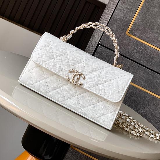 Chanel Phone Holder with Chain White AP3238