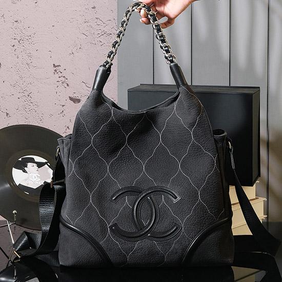 Chanel Rodeo Drive Hobo Bag Black AS3336