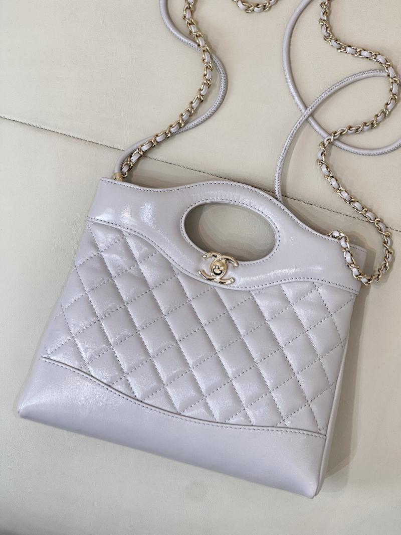 Chanel Shiny Lambskin 31 Mini Shopping Bag AS4133 Grey