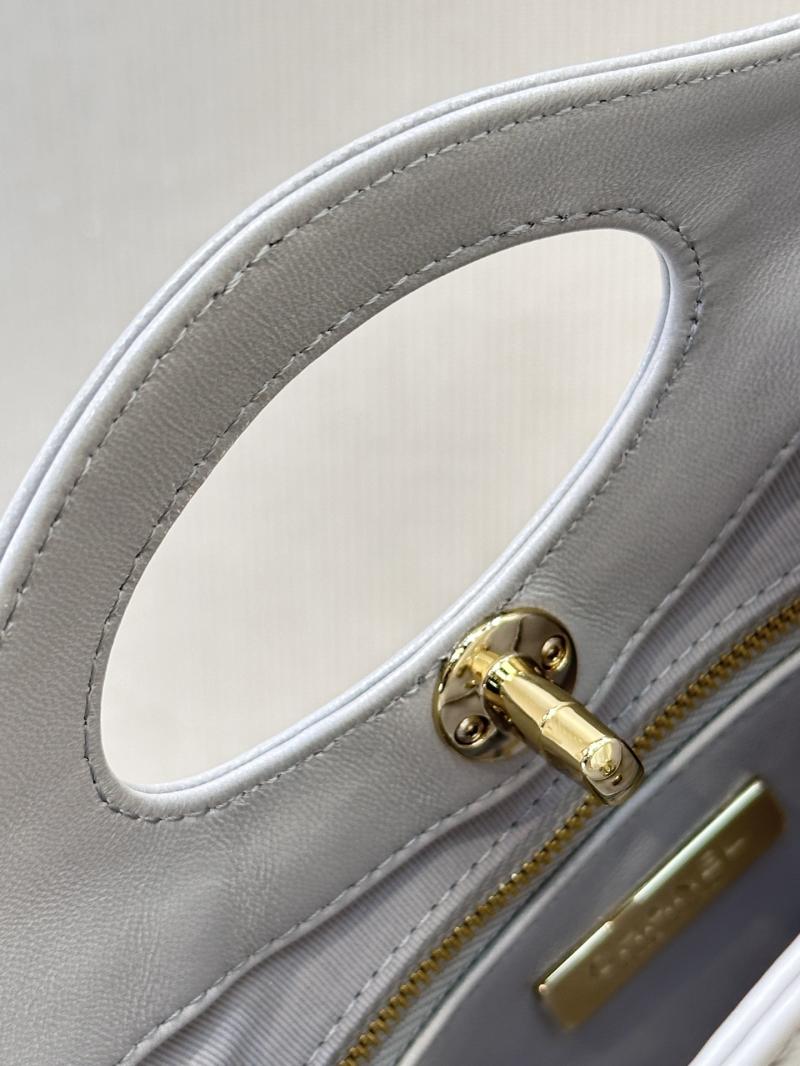 Chanel Shiny Lambskin 31 Mini Shopping Bag AS4133 Grey