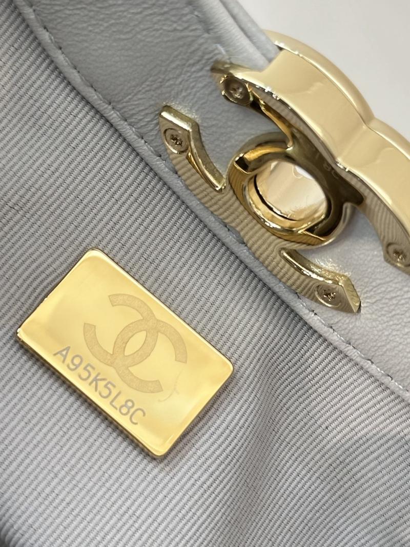 Chanel Shiny Lambskin 31 Mini Shopping Bag AS4133 Grey