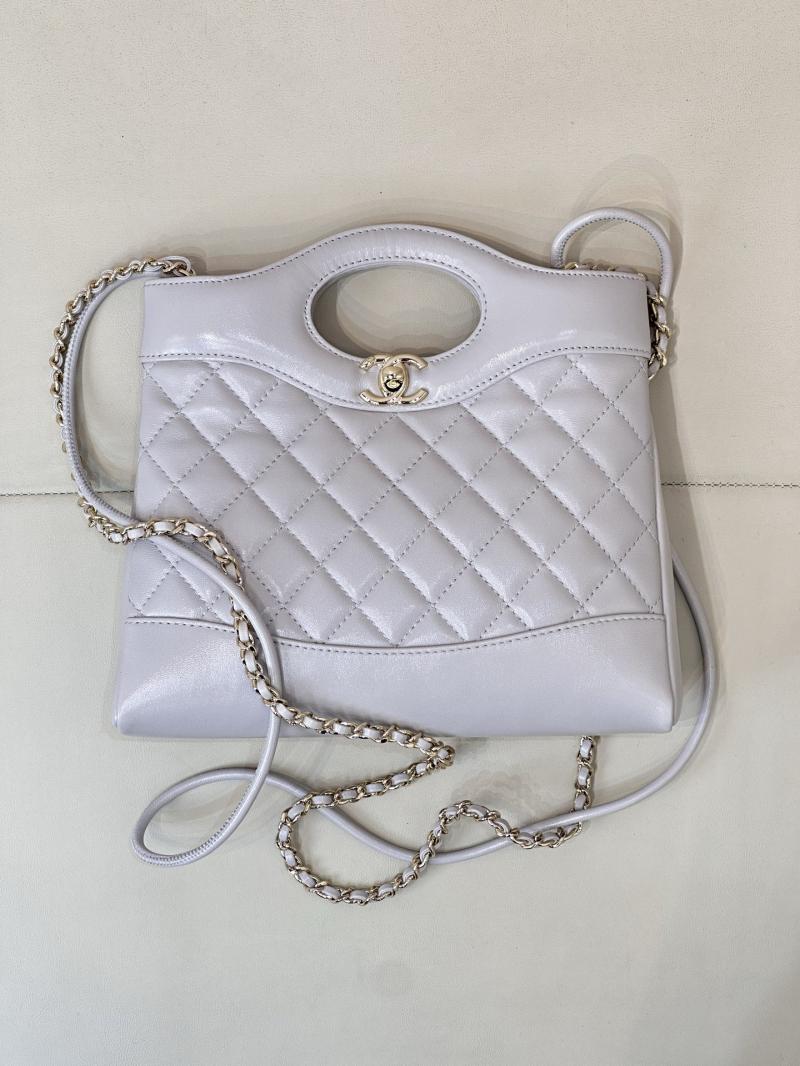 Chanel Shiny Lambskin 31 Mini Shopping Bag AS4133 Grey