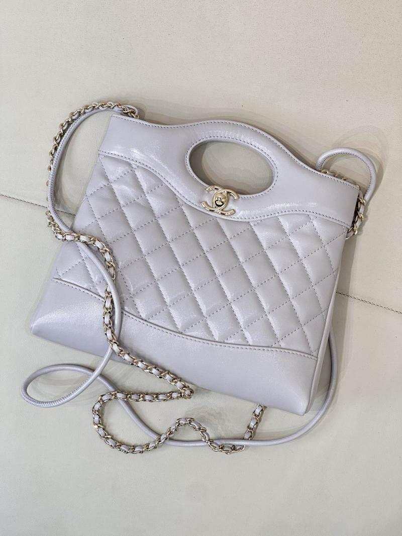 Chanel Shiny Lambskin 31 Mini Shopping Bag AS4133 Grey