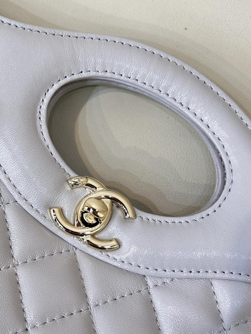 Chanel Shiny Lambskin 31 Mini Shopping Bag AS4133 Grey