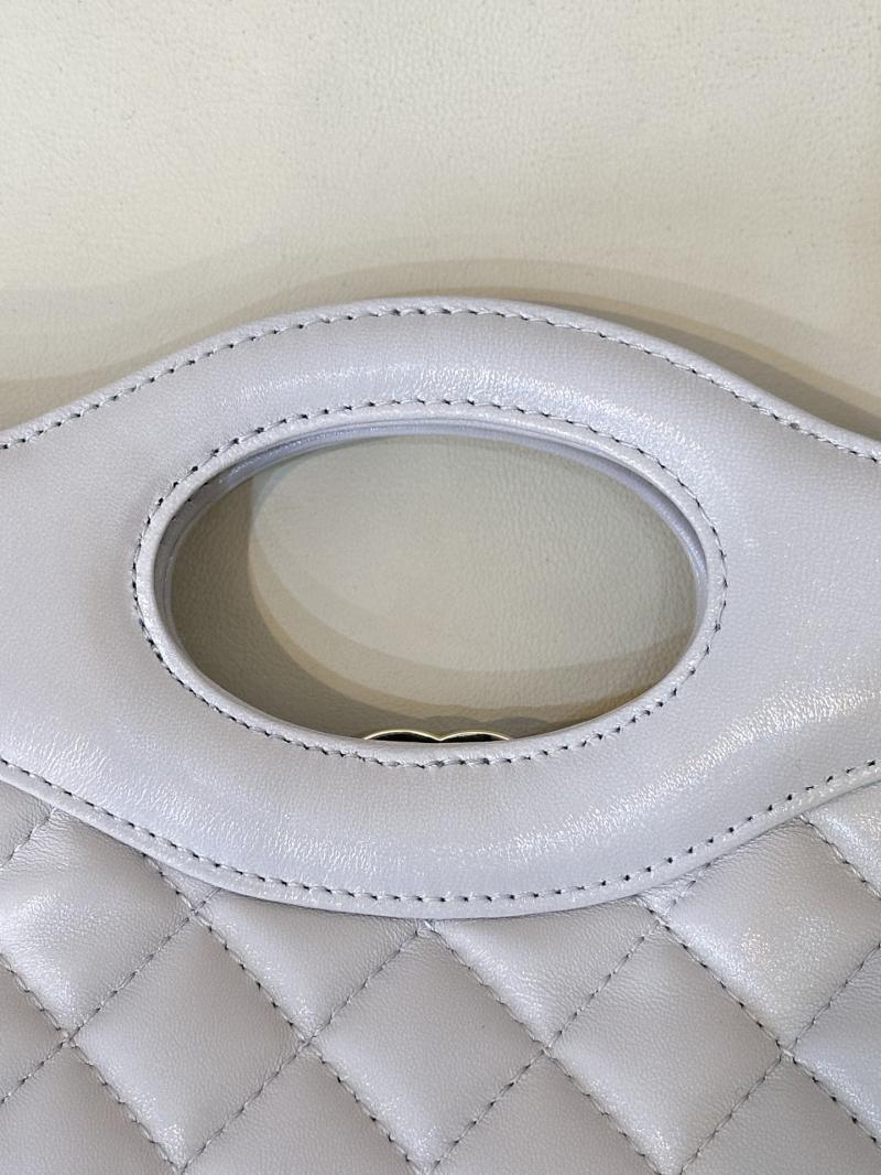Chanel Shiny Lambskin 31 Mini Shopping Bag AS4133 Grey