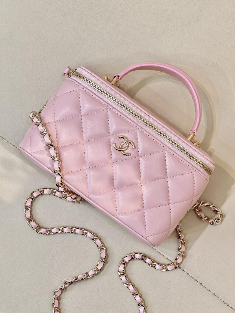 Chanel Vanity Case With Chain Light Pink AP2199