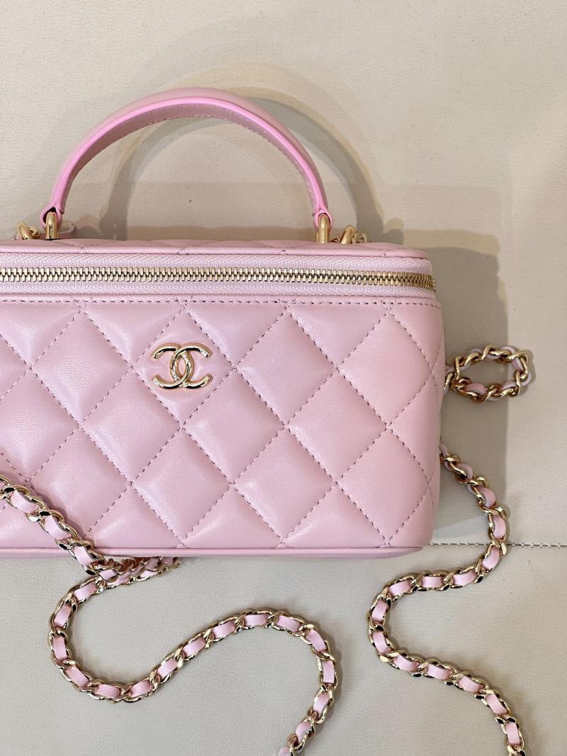 Chanel Vanity Case With Chain Light Pink AP2199