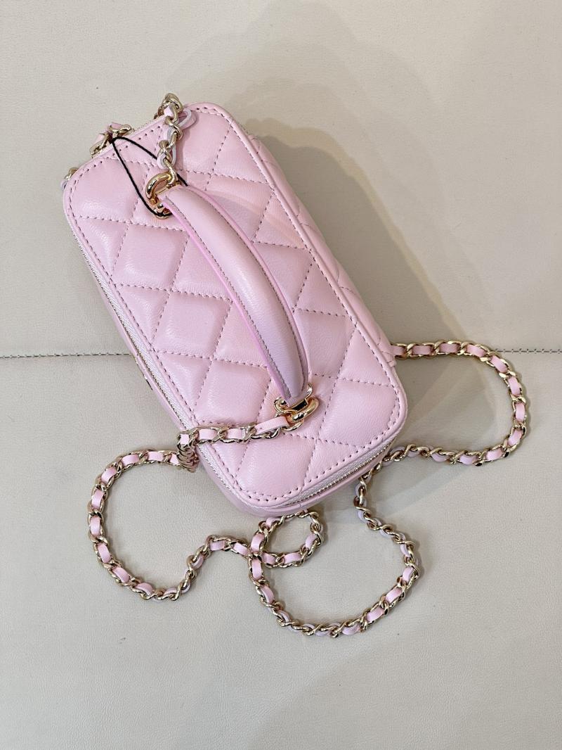 Chanel Vanity Case With Chain Light Pink AP2199