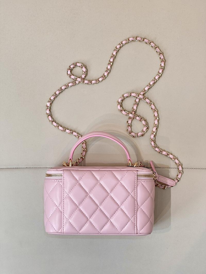 Chanel Vanity Case With Chain Light Pink AP2199