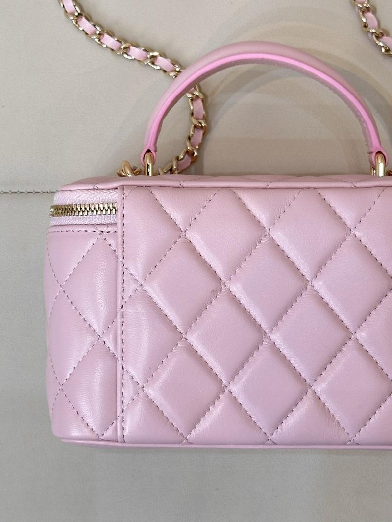 Chanel Vanity Case With Chain Light Pink AP2199