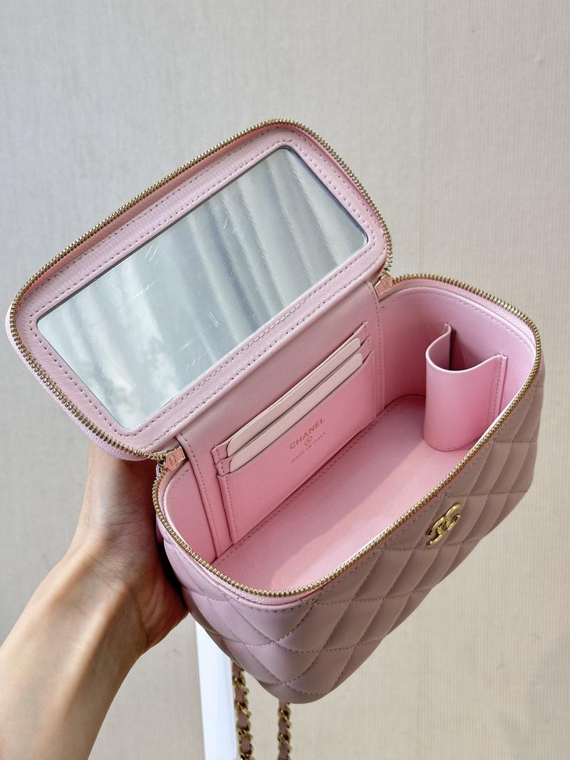 Chanel Vanity Case With Chain Light Pink AP2199