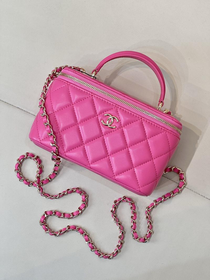 Chanel Vanity Case With Chain Pink AP2199