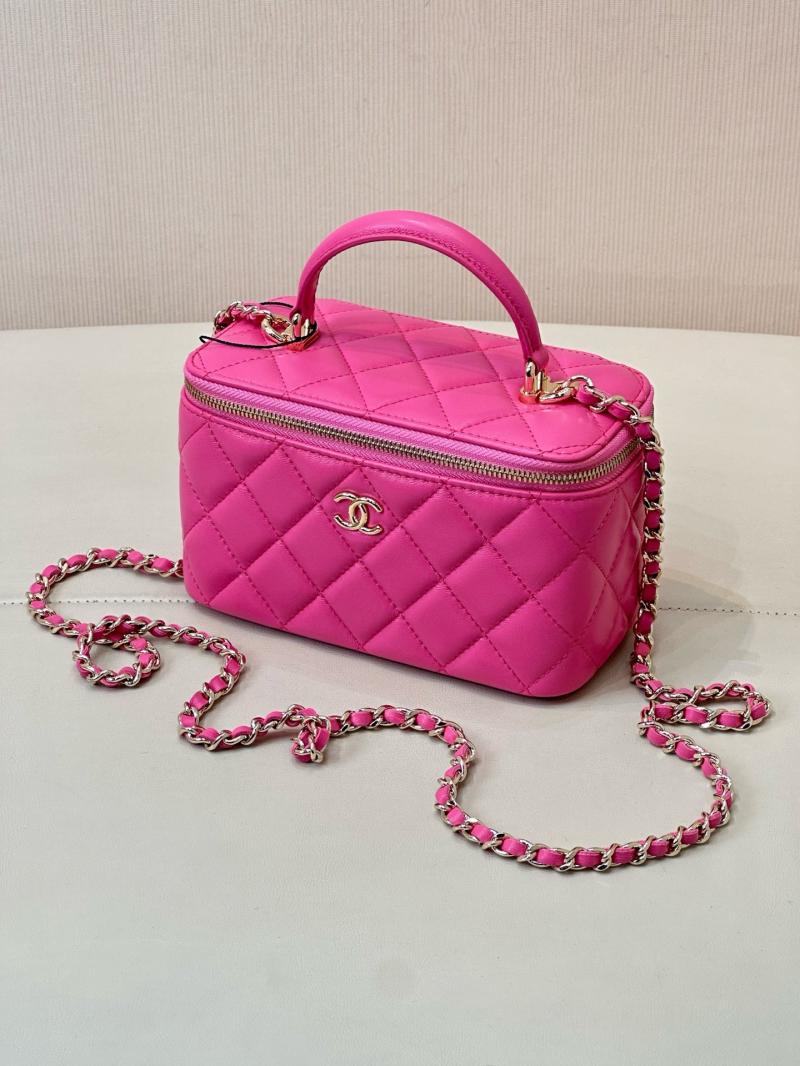 Chanel Vanity Case With Chain Pink AP2199