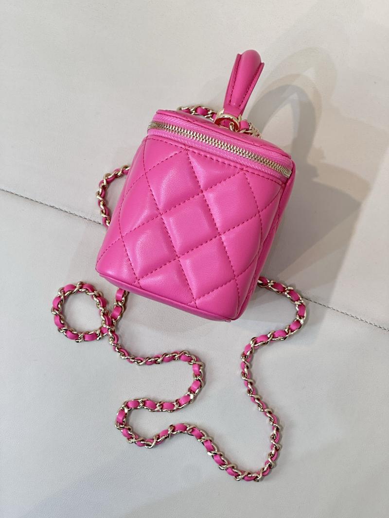 Chanel Vanity Case With Chain Pink AP2199