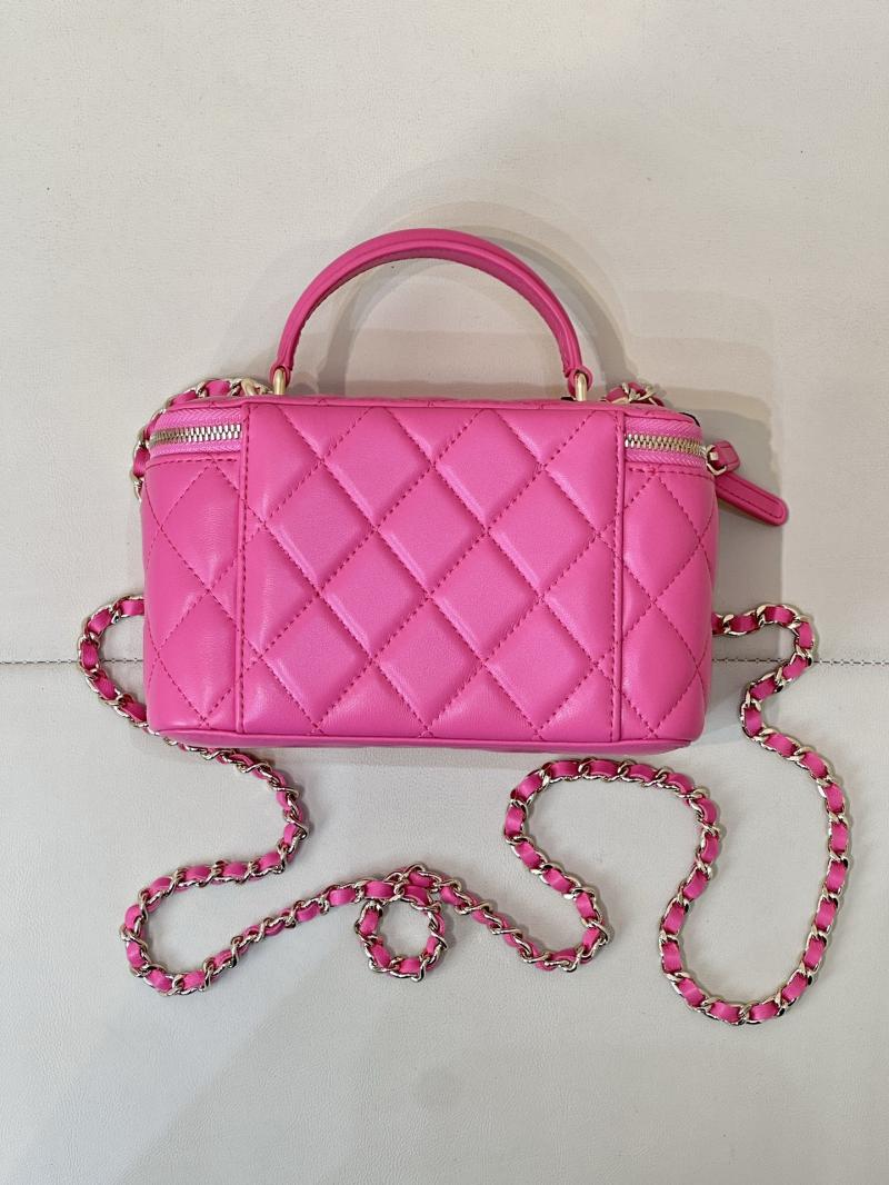 Chanel Vanity Case With Chain Pink AP2199