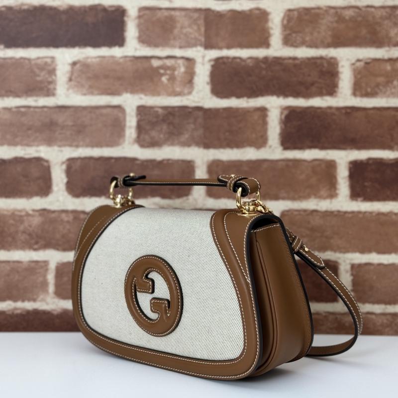 Gucci Canvas Blondie medium top handle bag Beige 815714