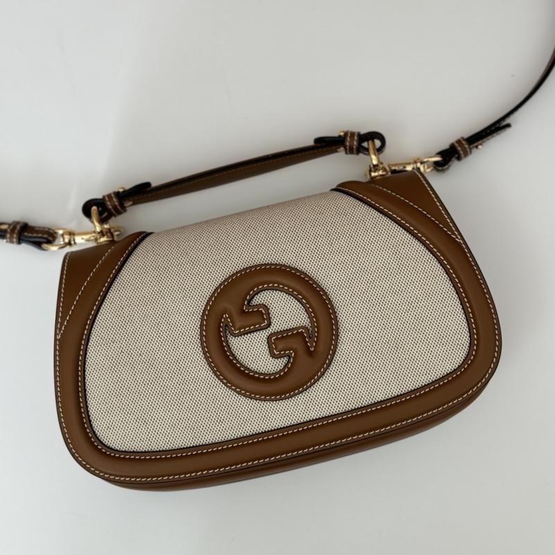Gucci Canvas Blondie medium top handle bag Beige 815714