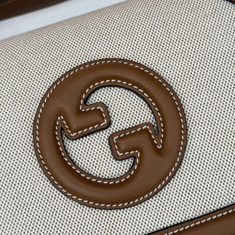 Gucci Canvas Blondie medium top handle bag Beige 815714