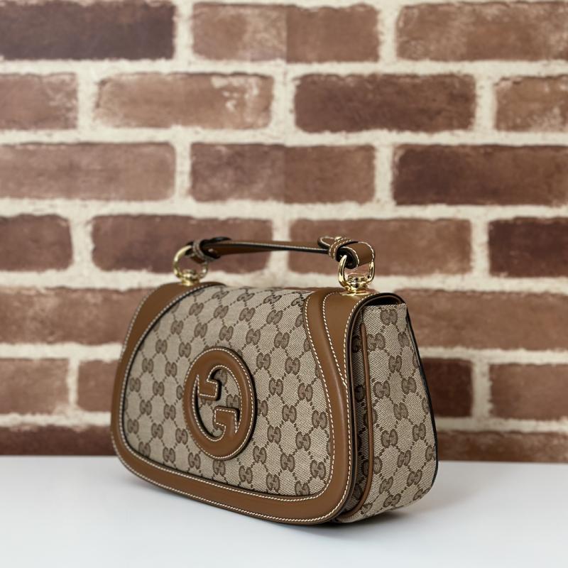 Gucci Canvas Blondie medium top handle bag Brown 815714
