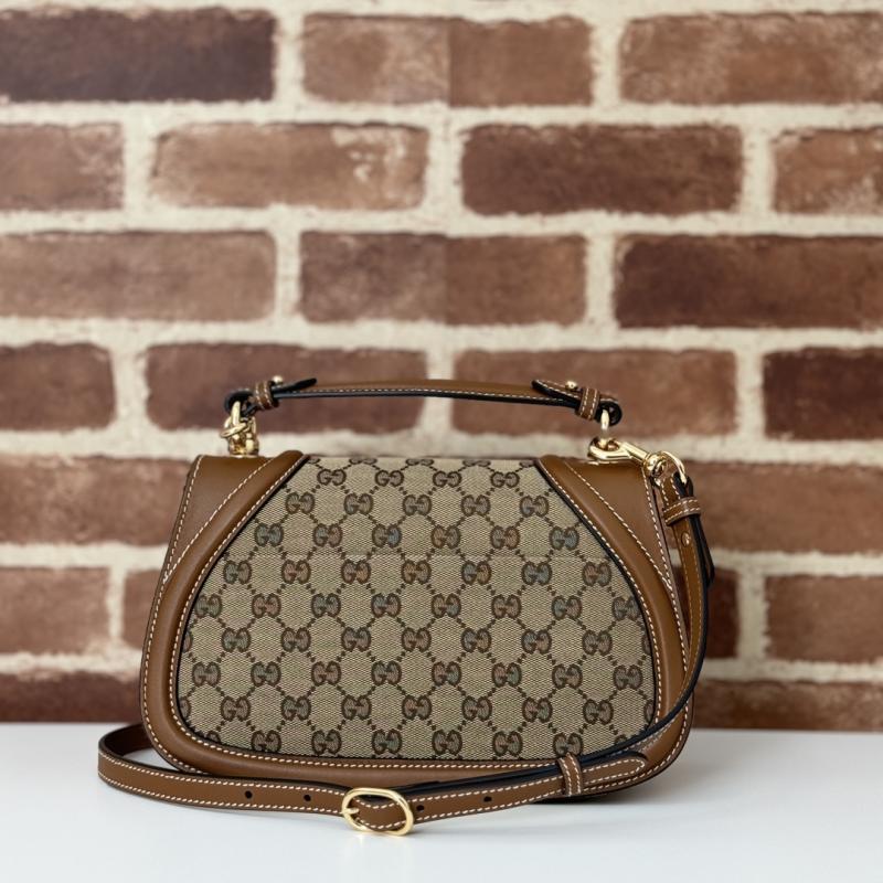 Gucci Canvas Blondie medium top handle bag Brown 815714