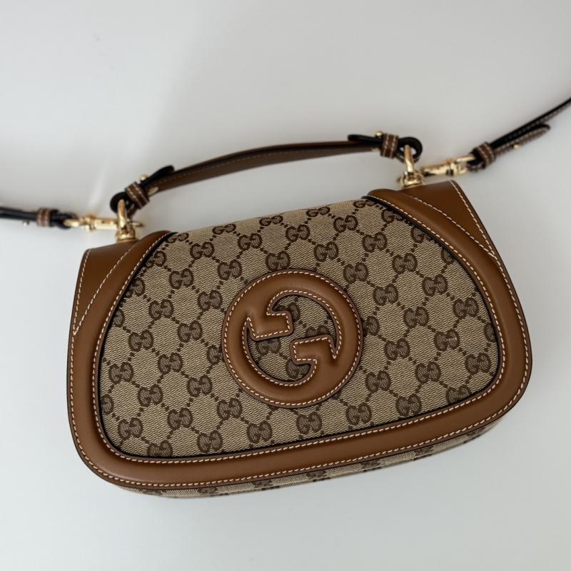 Gucci Canvas Blondie medium top handle bag Brown 815714