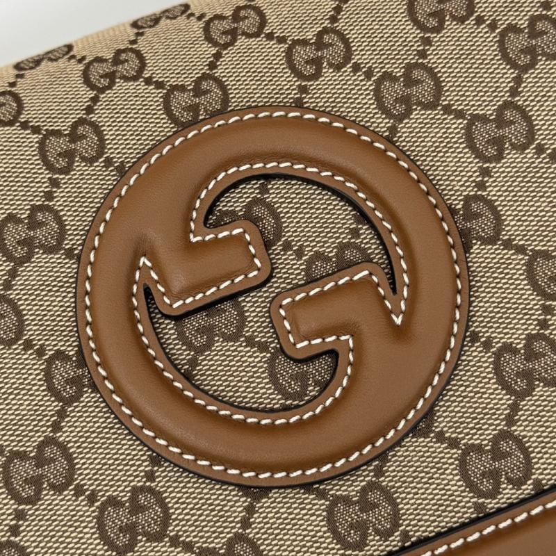Gucci Canvas Blondie medium top handle bag Brown 815714