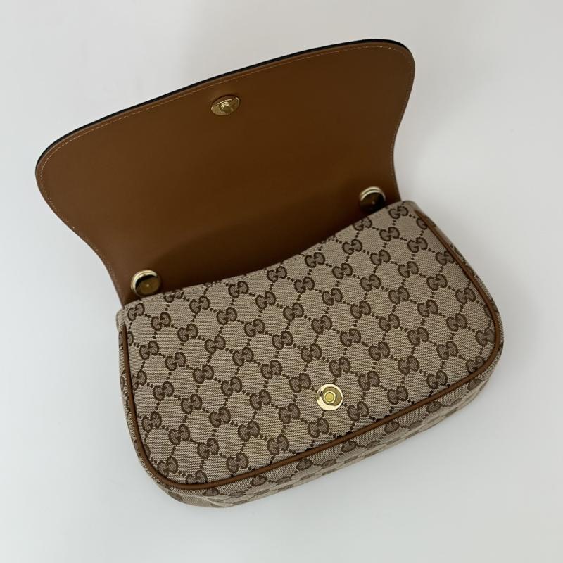 Gucci Canvas Blondie medium top handle bag Brown 815714