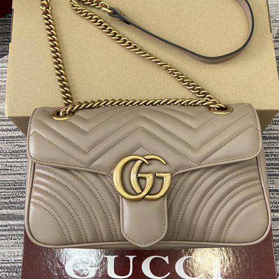 Gucci GG Marmont Medium Shoulder Bag Beige 443497