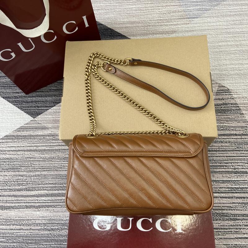 Gucci GG Marmont Medium Shoulder Bag Brown 443497