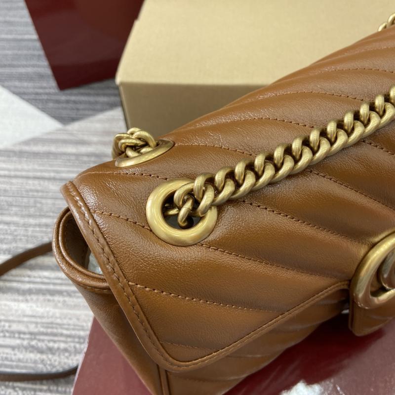 Gucci GG Marmont Medium Shoulder Bag Brown 443497