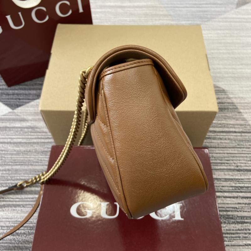 Gucci GG Marmont Medium Shoulder Bag Brown 443497