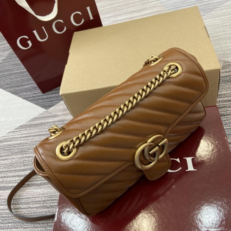 Gucci GG Marmont Medium Shoulder Bag Brown 443497