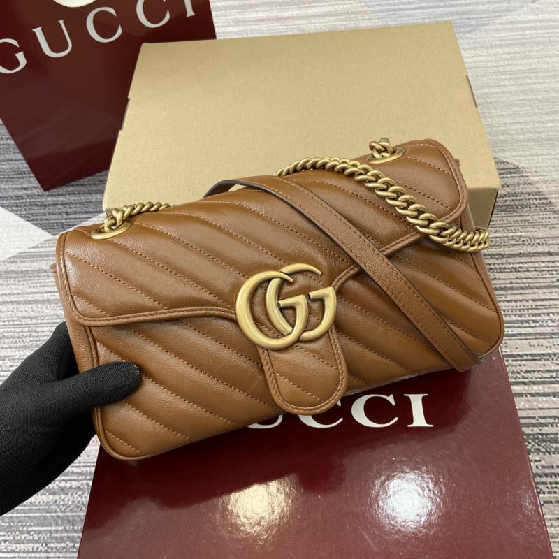 Gucci GG Marmont Medium Shoulder Bag Brown 443497