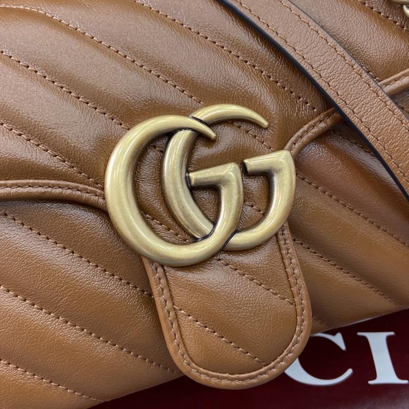 Gucci GG Marmont Medium Shoulder Bag Brown 443497