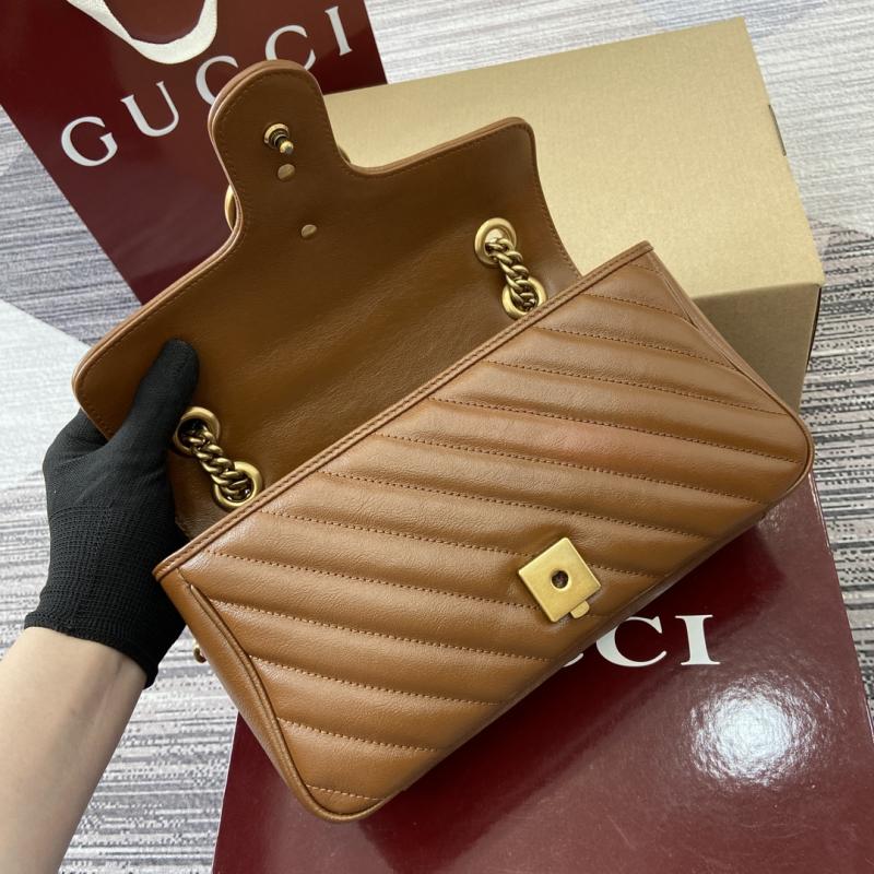 Gucci GG Marmont Medium Shoulder Bag Brown 443497