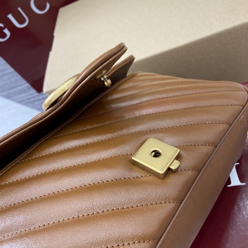 Gucci GG Marmont Medium Shoulder Bag Brown 443497