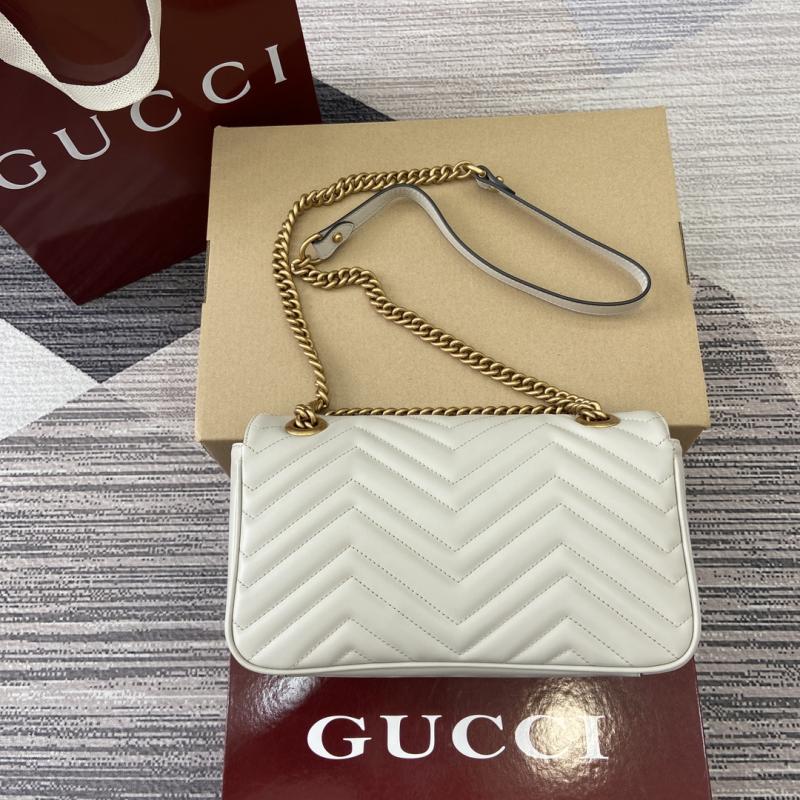 Gucci GG Marmont Medium Shoulder Bag Light Grey 443497