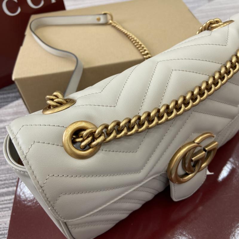 Gucci GG Marmont Medium Shoulder Bag Light Grey 443497
