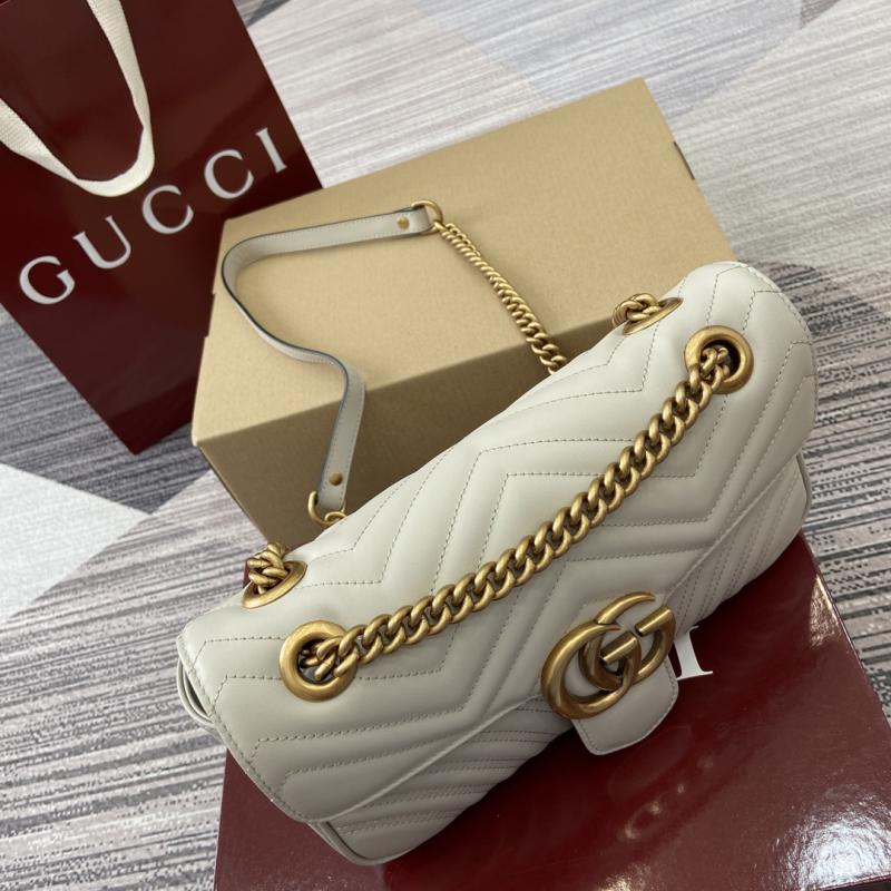 Gucci GG Marmont Medium Shoulder Bag Light Grey 443497
