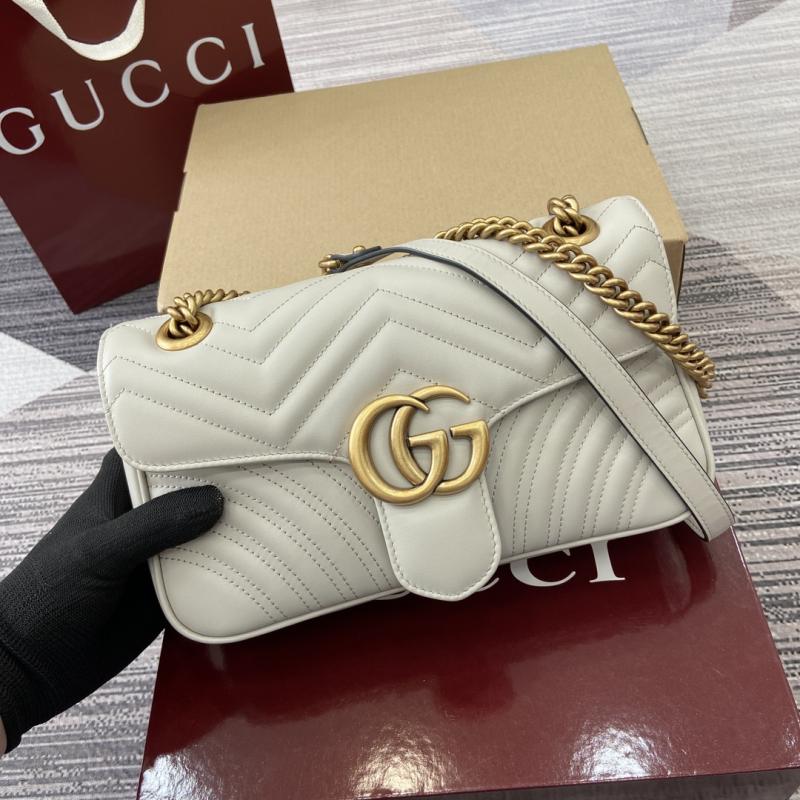 Gucci GG Marmont Medium Shoulder Bag Light Grey 443497