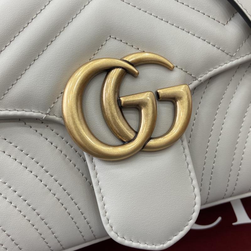 Gucci GG Marmont Medium Shoulder Bag Light Grey 443497