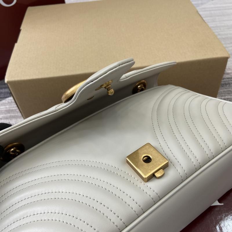 Gucci GG Marmont Medium Shoulder Bag Light Grey 443497