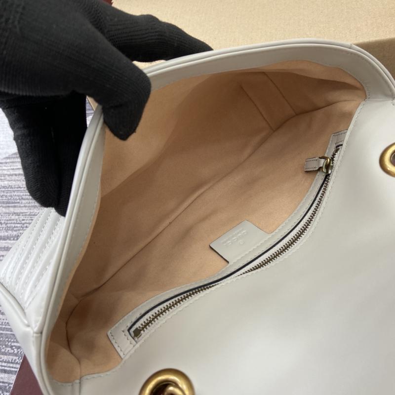 Gucci GG Marmont Medium Shoulder Bag Light Grey 443497