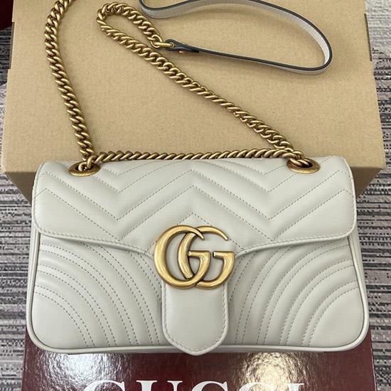 Gucci GG Marmont Medium Shoulder Bag Light Grey 443497