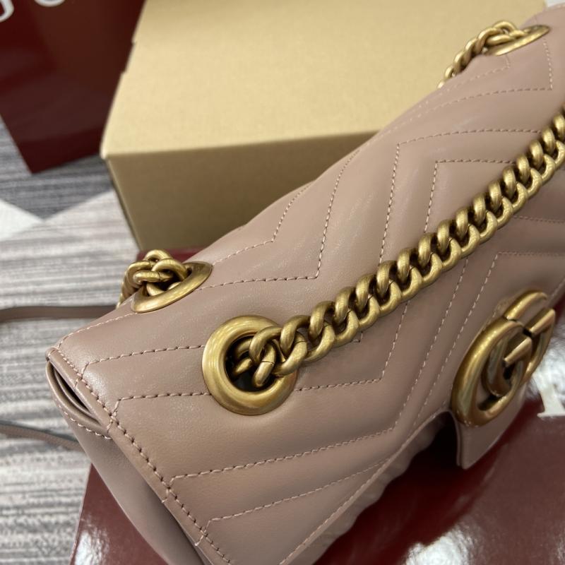 Gucci GG Marmont Medium Shoulder Bag Nude 443497
